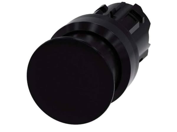 Siemens 3SU10001AD100AA0 3SU1000-1AD10-0AA0 Tryktast Frontring plastic Knap Sort 1 stk