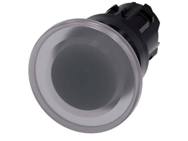Siemens 3SU10011BD700AA0 3SU1001-1BD70-0AA0 Tryktast Frontring plastic Knap Sort, Klar 1 stk