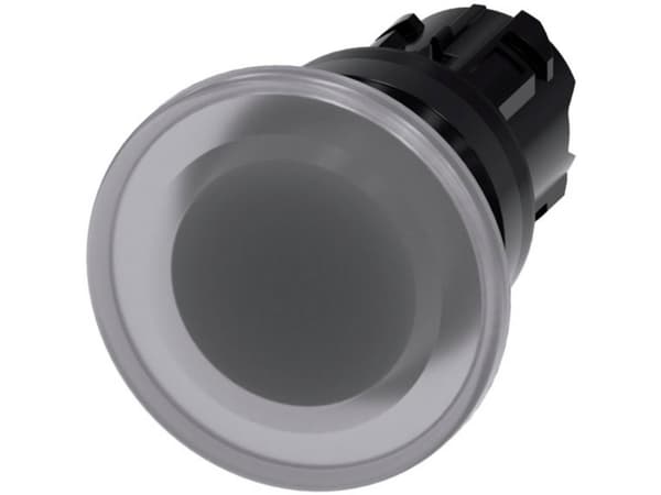 Siemens 3SU10011BD700AA0 3SU1001-1BD70-0AA0 Tryktast Frontring plastic Knap Sort, Klar 1 stk