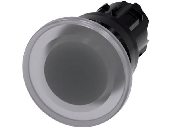Siemens 3SU10011BD700AA0 3SU1001-1BD70-0AA0 Tryktast Frontring plastic Knap Sort, Klar 1 stk