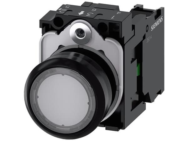 Siemens 3SU11000AB701BA0 3SU1100-0AB70-1BA0 Trykknap Frontring plastic, Rund Knap Sort, Klar 1 stk