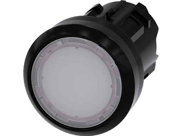 Siemens 3SU1001-0AA60-0AA0 Tryckknapp Frontring plast, rund Knapp Svart, vit Tryckutlösning 1 st