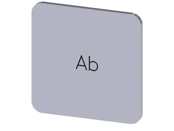 Siemens Betegnelsesskilt Kvadratisk (B x H) 22 mm x 22 mm Sølv, Sort 1 stk