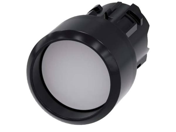 Siemens 3SU10000CB600AA0 3SU1000-0CB60-0AA0 Painike Eturengas muovi, pyöreä Painike Musta, valkoinen 1 kpl