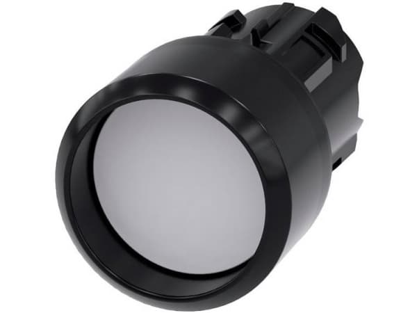 Siemens 3SU10000CB600AA0 3SU1000-0CB60-0AA0 Painike Eturengas muovi, pyöreä Painike Musta, valkoinen 1 kpl