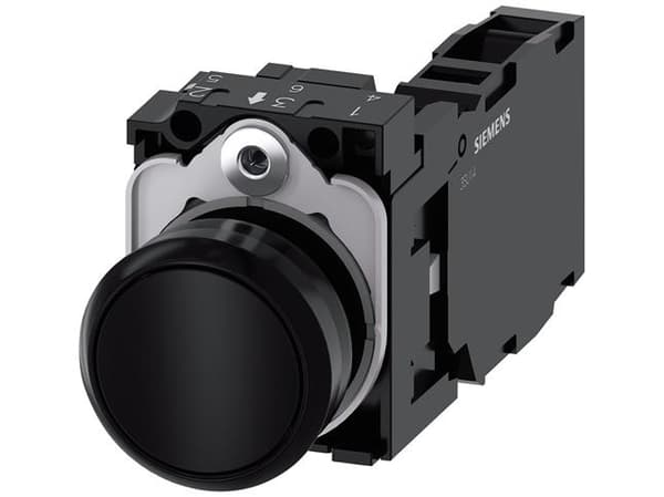 Siemens 3SU11000AB101FA0 3SU1100-0AB10-1FA0 Trykknap Frontring plastic, Rund Knap Sort 1 stk