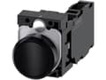 Miniatyrbild 1 av 5: Siemens 3SU11000AB101FA0 3SU1100-0AB10-1FA0 Trykknap Frontring plastic, Rund Knap Sort 1 stk