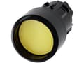 Pikkukuva 2 / 4: Siemens 3SU10000CB300AA0 3SU1000-0CB30-0AA0 Trykknap Frontring plastic, Rund Knap Sort, Gul 1 stk