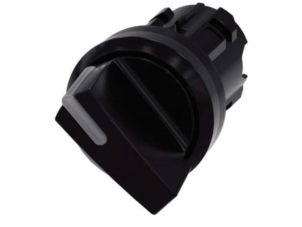 Siemens 3SU1002-2BC10-0AA0 Vridbar omkopplare Frontring plast, kan belysas Spännanordning Svart 1 x 45 ° 1 st