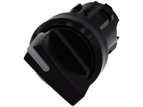 Siemens 3SU1002-2BC10-0AA0 Vridbar omkopplare Frontring plast, kan belysas Spännanordning Svart 1 x 45 ° 1 st