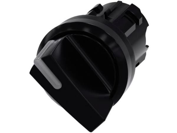 Siemens 3SU1002-2BC10-0AA0 Vridbar omkopplare Frontring plast, kan belysas Spännanordning Svart 1 x 45 ° 1 st