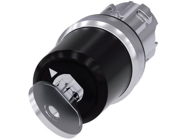 Siemens 3SU10505PF010AA0 3SU1050-5PF01-0AA0 Avainkytkin Eturengas metallia, kiiltävä Avain Hopea 1 x 90° 1 kpl
