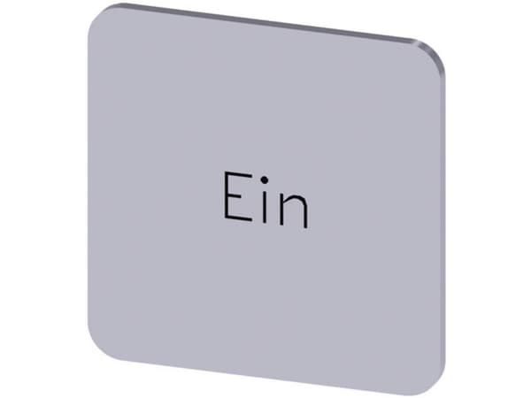 Siemens 3SU1900-0AF81-0AB0 Betegnelsesskilt Kvadratisk (B x H) 22 mm x 22 mm On Sølv, Sort 10 stk