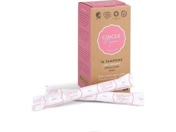 Ginger Organic GINGER ORGANIC_Tamponger Mini økologiske tamponger med applikator 16 stk.
