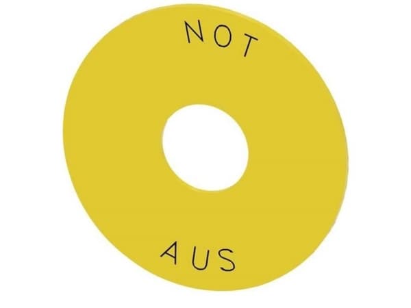 Siemens Aluslevy pyöreä (Ø) 75 mm NØD-STOP Keltainen, musta 1 kpl