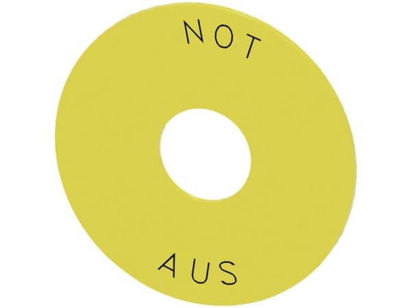 Siemens Aluslevy pyöreä (Ø) 75 mm NØD-STOP Keltainen, musta 1 kpl