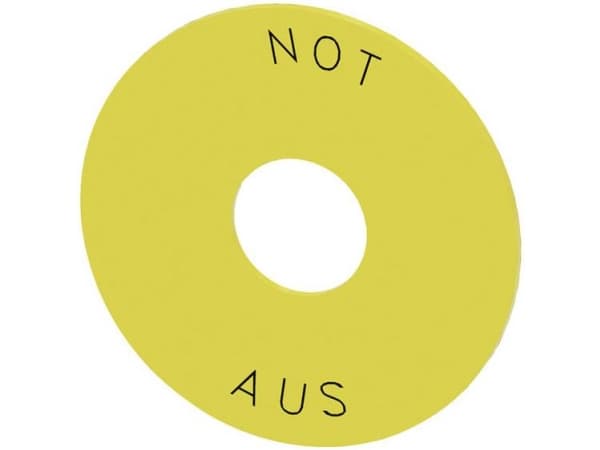 Siemens Aluslevy pyöreä (Ø) 75 mm NØD-STOP Keltainen, musta 1 kpl