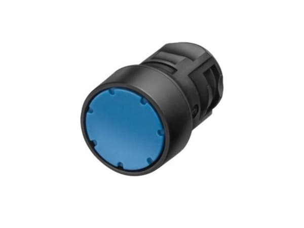 Siemens 3SB20000AF01 Trykknap Betjeningsknap flad, Frontring plastic Knap Sort, Blå 1 stk