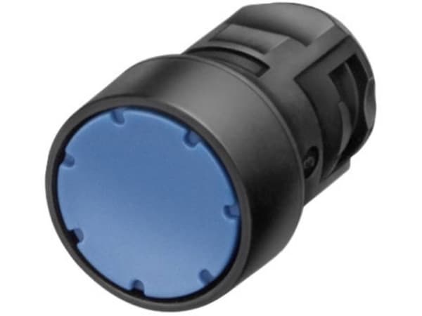 Siemens 3SB20000AF01 Trykknap Betjeningsknap flad, Frontring plastic Knap Sort, Blå 1 stk