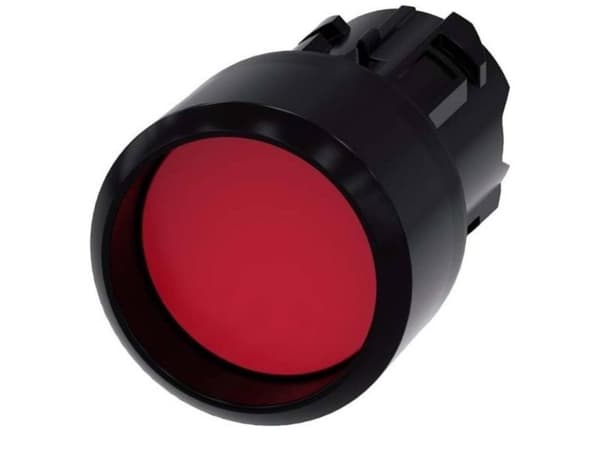 Siemens 3SU10000CB200AA0 3SU1000-0CB20-0AA0 Trykknap Frontring plastic, Rund Knap Sort, Rød 1 stk