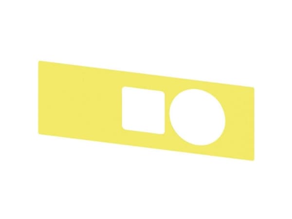 Siemens 3SU1900-0BF31-0AA0 Skylt (B x H) 112 mm x 38 mm Utan gul, svart 10 st