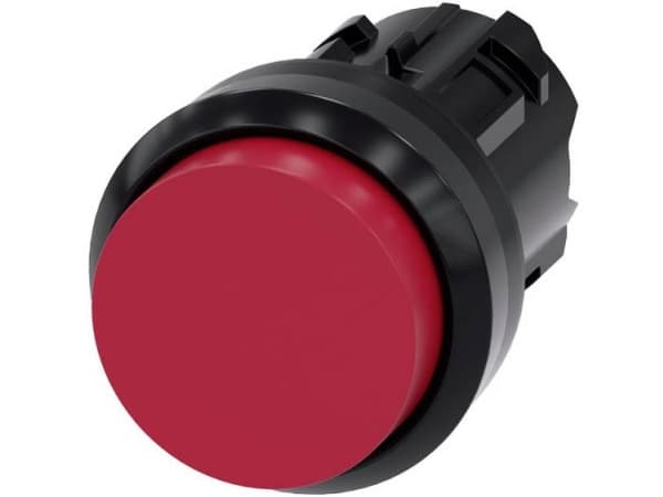 Painonappi korkea 22mm pyöreä muovinen punainen, itsestään palautuva 3SU1000-0BB20-0AA0
