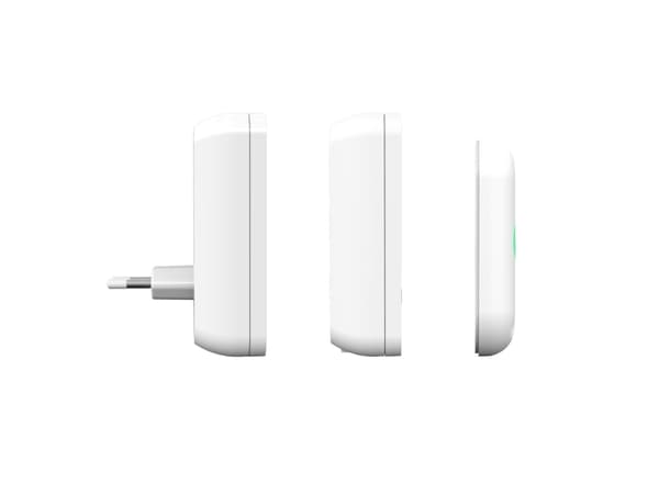 Byron DBY-22324, Grå, Vit, 85 dB, IP44, Plast, Digital, Trådlös