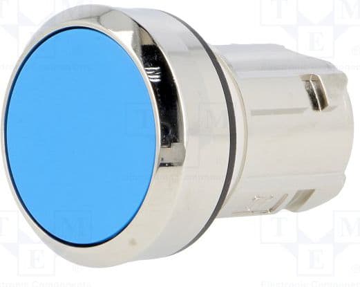 Siemens 3SU10500AB500AA0 3SU1050-0AB50-0AB50-0AA0 Painike Eturengas metallia, kiiltävä, ohjauspainike tasainen Sininen 1 kpl 1 kpl
