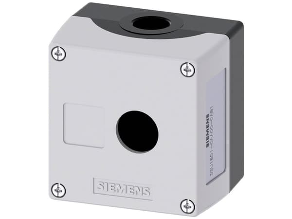 Siemens 3SU1851-0AA00-0AB1 Tyhjä kotelo 1 asennuspiste, Maahan kiinnitettäväksi (L x S x K) 89,4 x 85 x 64 mm Tyhjä Harmaa 1 kpl