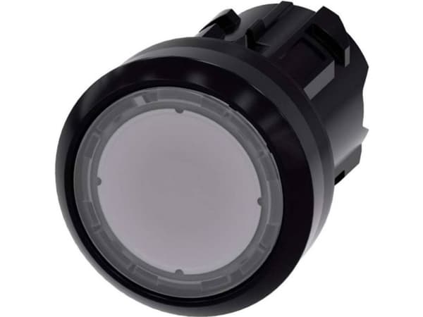Siemens 3SU1001-0AB70-0AA0 Valaistu painonappi litteä, eturengas Muovi kirkas 1 kpl