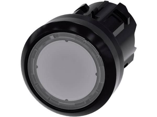 Siemens 3SU1001-0AB70-0AA0 Valaistu painonappi litteä, eturengas Muovi kirkas 1 kpl