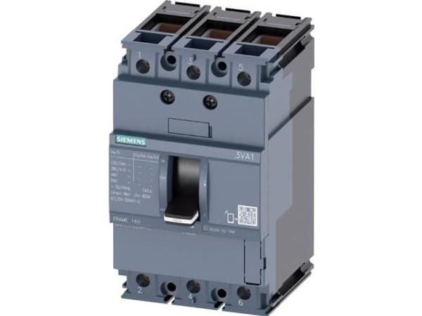 Siemens 3VA1120-3ED36 0AA0 Katkaisija 1 kpl Asetusalue (virta): 20 - 20 A Kytkentäjännite (max.): 690 V/AC (L x K x S) 76,2 x 130 x 70 mm