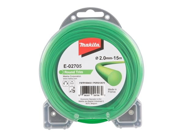 Makita - Grästrimmertråd - 2 mm - längd: 15 m - för Makita UR180DZ