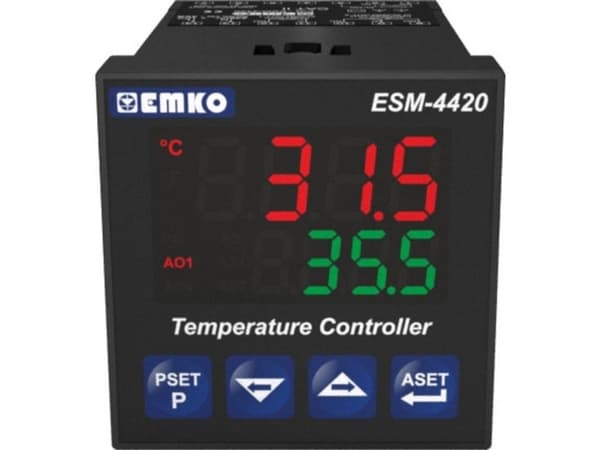Emko ESM-4420.2.20.0.1/01.02/0.0.0.0.0 2-punkts, P, PI, PD, PID Temperaturregulator J, K, R, S, T, Pt100 -200 till 1700 °C Relä 5 A, SSR (L x B x H)