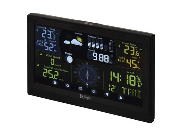 Emos E6016, Sort, Høydemåler, Anemometer (vindhastighet), Inne Barometer, Inne Termometer, Barometer, Hygrometer, Termometer, Barometer, Hygrometer,