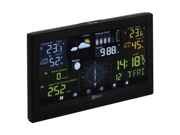 Emos E6016, Sort, Høydemåler, Anemometer (vindhastighet), Inne Barometer, Inne Termometer, Barometer, Hygrometer, Termometer, Barometer, Hygrometer,