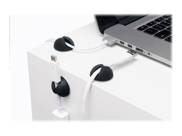 Bluelounge CableDrop Mini - Kabelklämmor - svart (paket om 9)