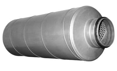 lyddæmp. Ø160 L=600 - LYC-50-160-600 nippel/nippel cirkulær galvaniseret