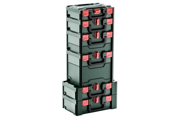 Metabo 626891000, Verktøykasse (hard), Akrylonitril-butadien-styren (ABS), Grønn, Rød, 14,1 l, 296 mm, 496 mm