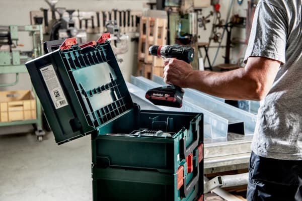 Metabo 626891000, Verktøykasse (hard), Akrylonitril-butadien-styren (ABS), Grønn, Rød, 14,1 l, 296 mm, 496 mm