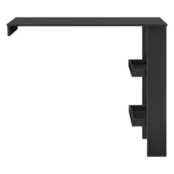[en.casa] Vägghängt barbord Sölvesborg-120x45x106cm-med hylla-melaminbelagd spånskiva-svart