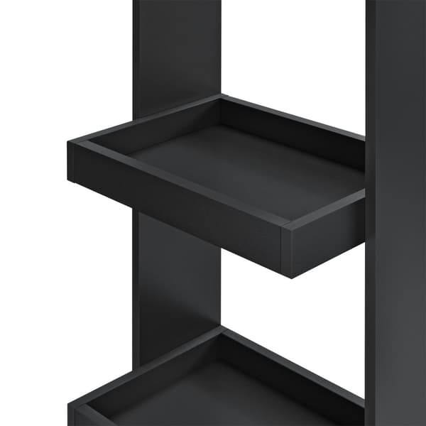 [en.casa] Vägghängt barbord Sölvesborg-120x45x106cm-med hylla-melaminbelagd spånskiva-svart