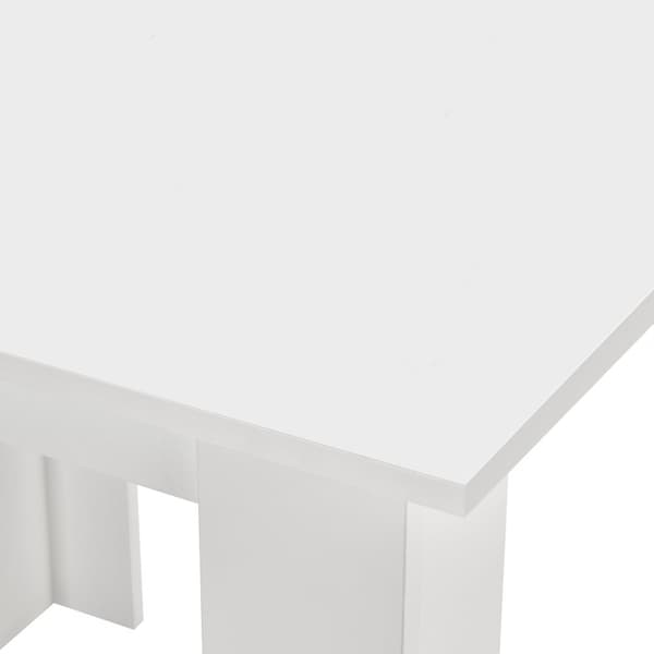 [en.casa] Matbord Algermissen-plats för 4-80x80x76cm-melaminbelagd spånskiva-vit