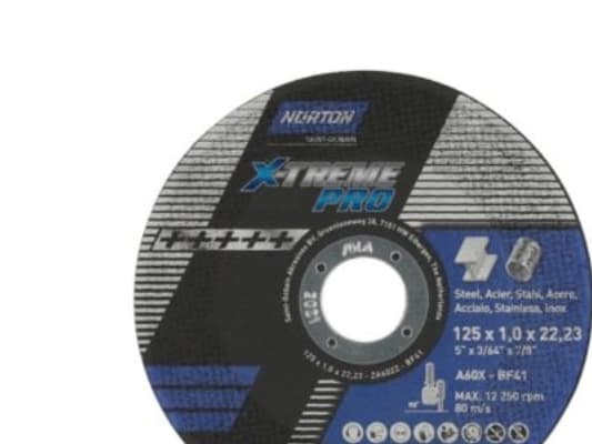 Leikkuukiekko 125x1,0x22,23mm - A60X-T41 NOR-X-Treme Pro,erittäin hyvä t/teräs ja ruostumaton teräs