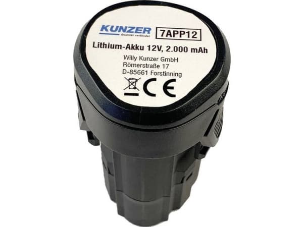 Kunzer 7APP12 Verktygsbatteri 12 V 2 Ah Litium