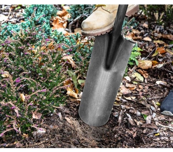Verto 15G014, Spade, Plast, Stål, Tre, Sort, Grønn, Tre, Ergonomisk, D-formet, 1280 mm