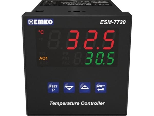 Emko ESM-7720.2.20.0.1/01.02/0.0.0.0.0 2-piste, P, PI, PD, PID Lämpötilansäädin Pt100, J, K, R, S, T -200 - 1700 °C Rele 5 A, SSR (L x S x K) 95 x 72