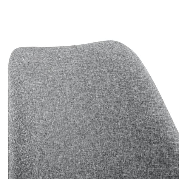Kontorsstol Atherton textil förkromad metall ljusgrå [en.casa]