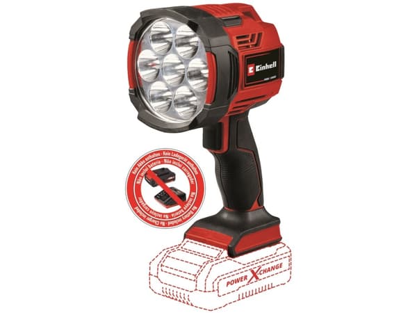 Einhell TE-CL 18/2500 LiAC-solo, LED, 7 lamppu(a), Musta, Punainen - SOLO