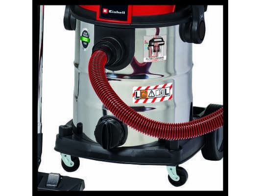 Einhell TE-VC 2025 SACL, 2200 W, Tynnyri-imuri, Kuiva ja märkä, HEPA, Suodatus, Musta, Punainen, Hopea